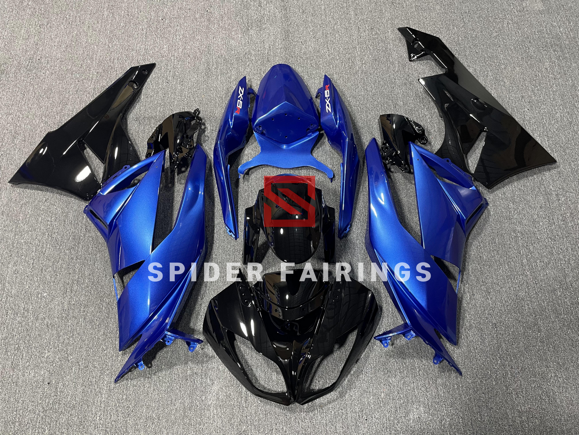 Gloss Blue and Black-Kawasaki ZX-6R 2009-2012