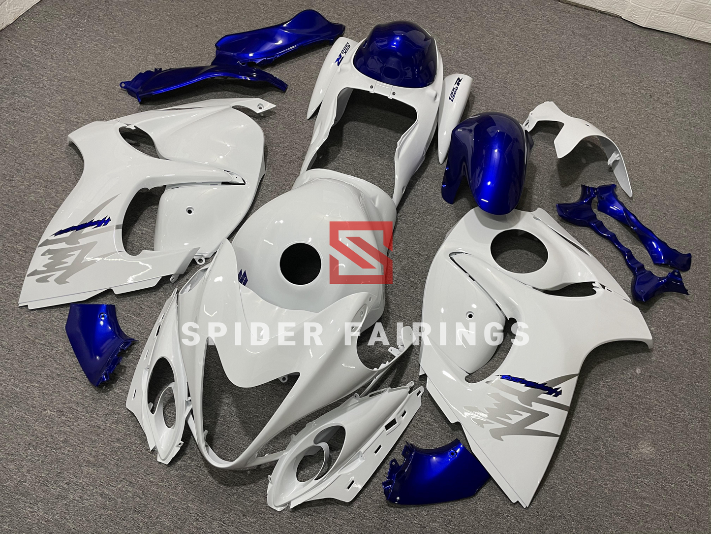 Gloss White and Blue-Suzuki GSXR1300 2008-2018