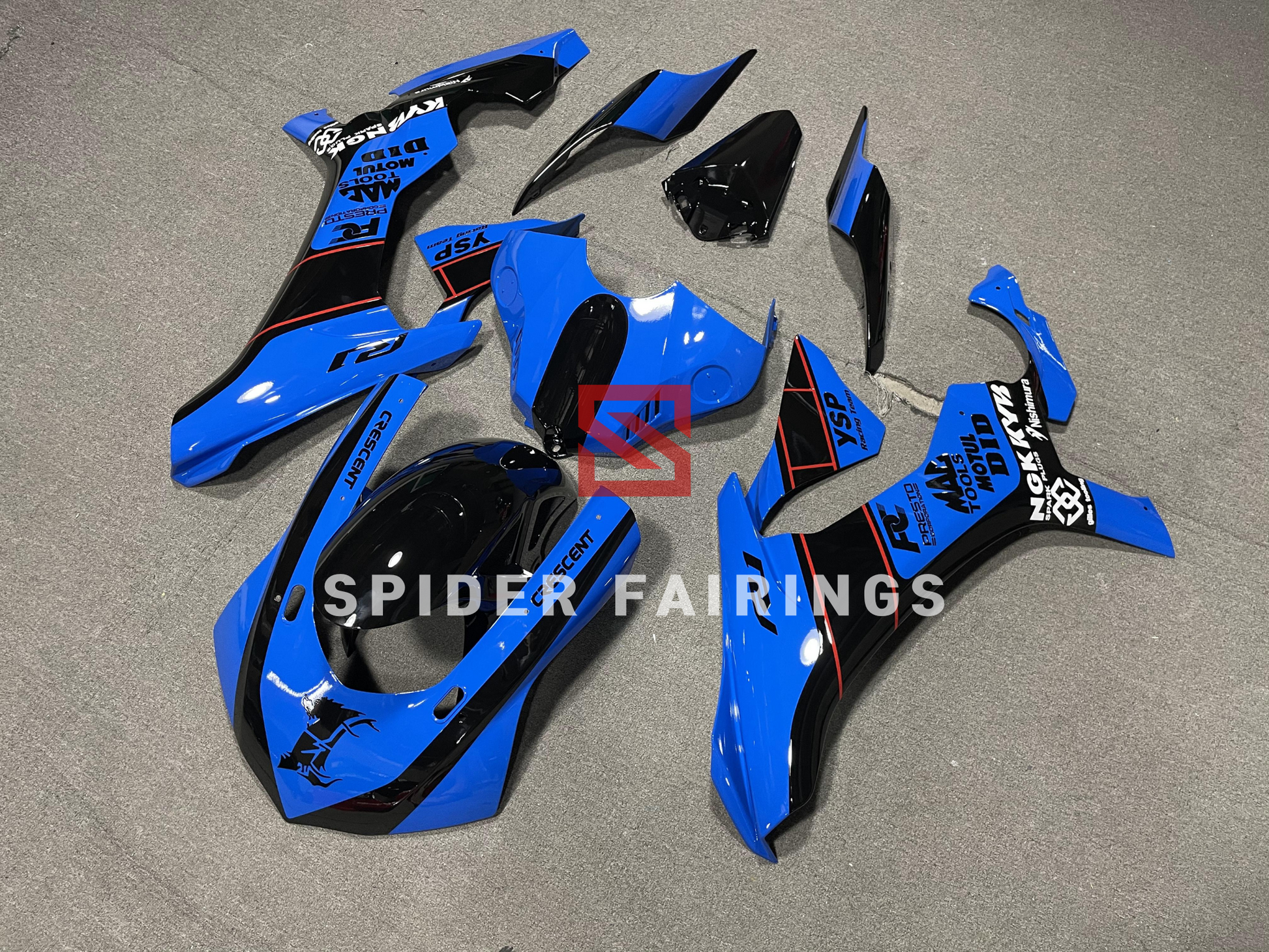 Blue and Black-Yamaha YZF R1 2015-2019