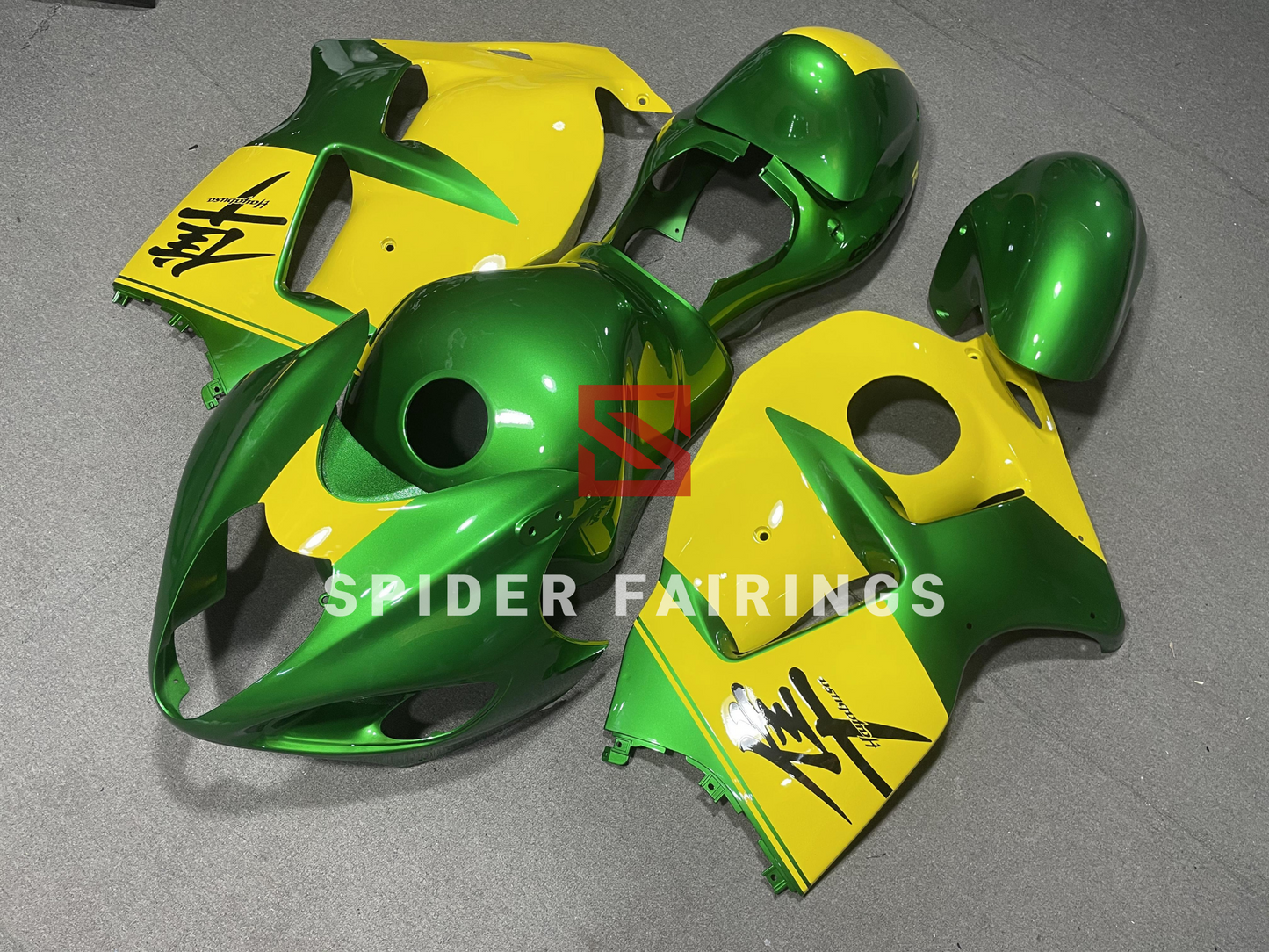 Yellow and Green-Suzuki GSXR1300 1997-2007