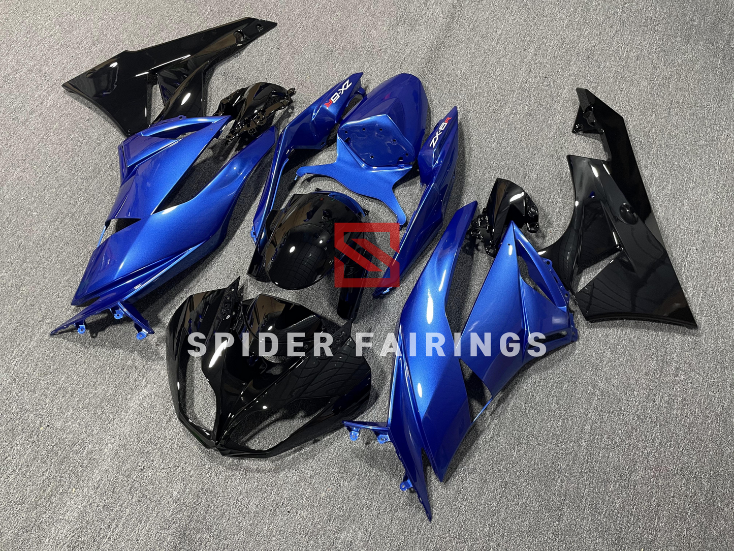 Gloss Blue and Black-Kawasaki ZX-6R 2009-2012