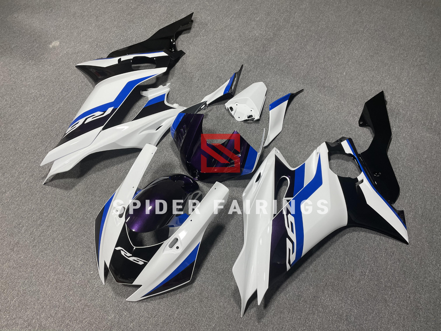 Gloss White and Black-Yamaha YZF R6 2017-2022