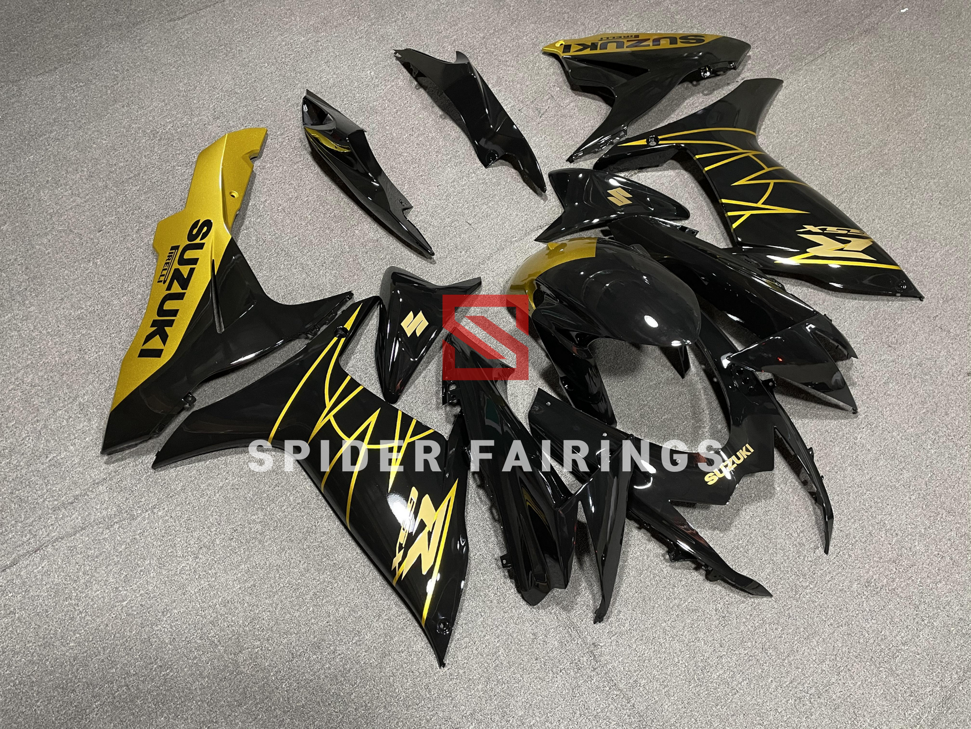 Gloss Black and Golden-Suzuki GSXR600-750 2011-2019