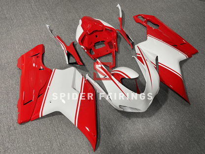 Red and White-Ducati 848 1098S 2007-2013