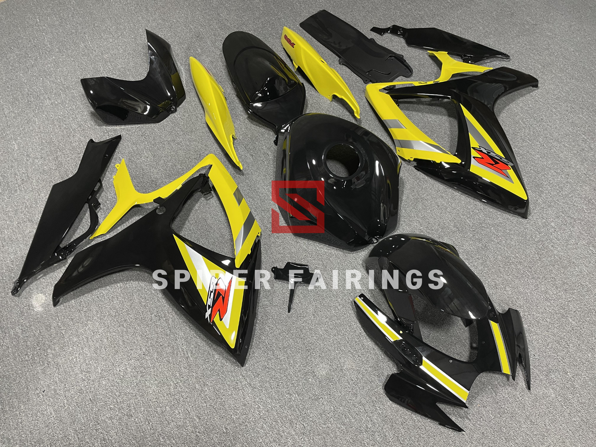 Fairings for Yellow and Black-Suzuki GSXR600-750 2006-2007