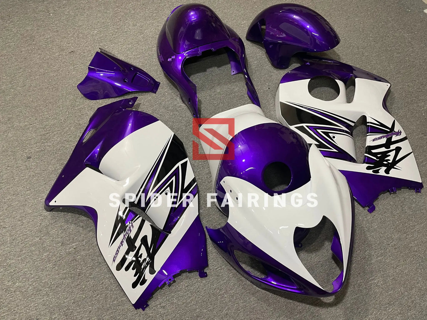 Dark Purple and White-Suzuki GSXR1300 1997-2007