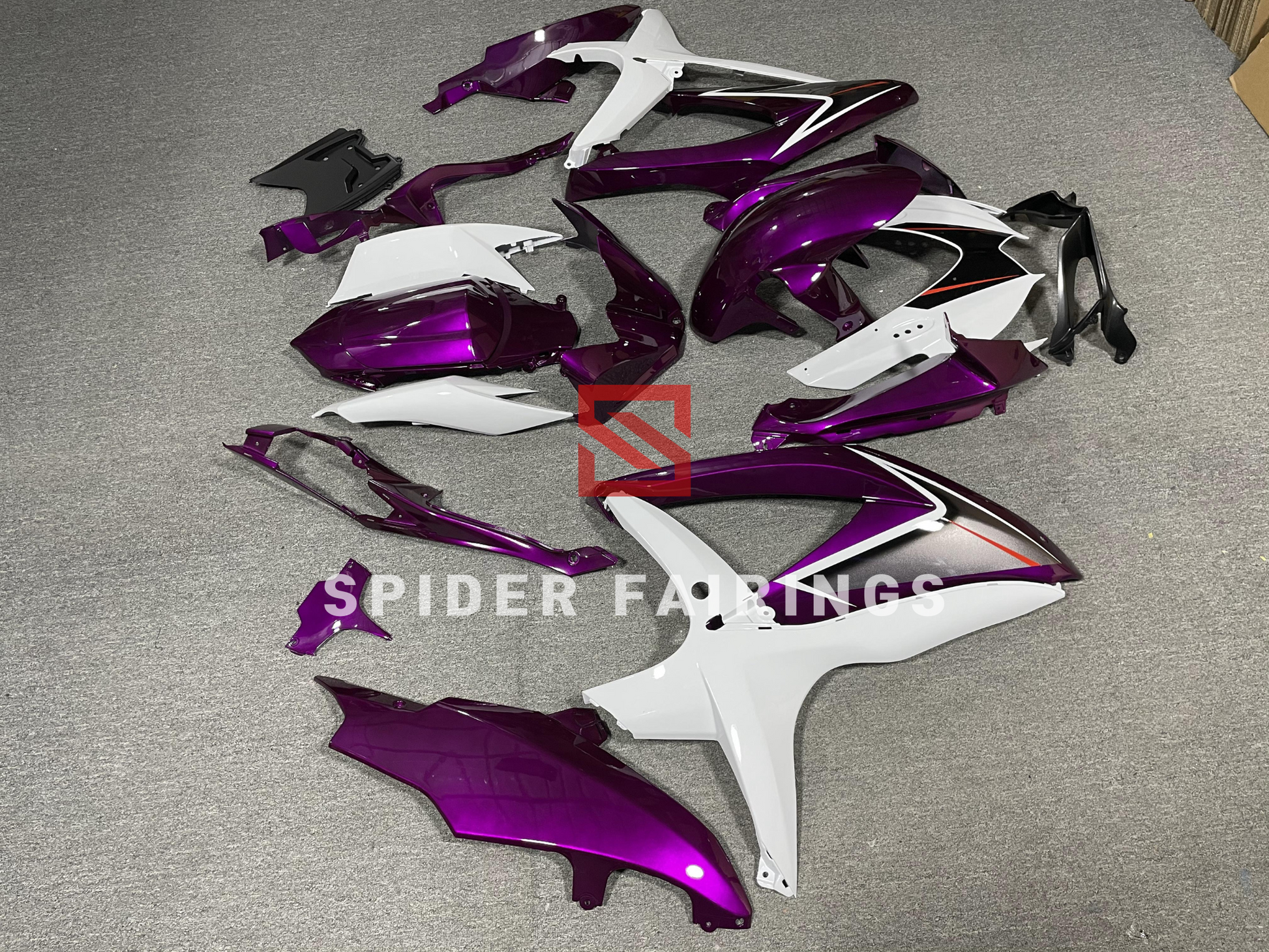 Gloss Purple and White-Suzuki GSXR600-750 2008-2010