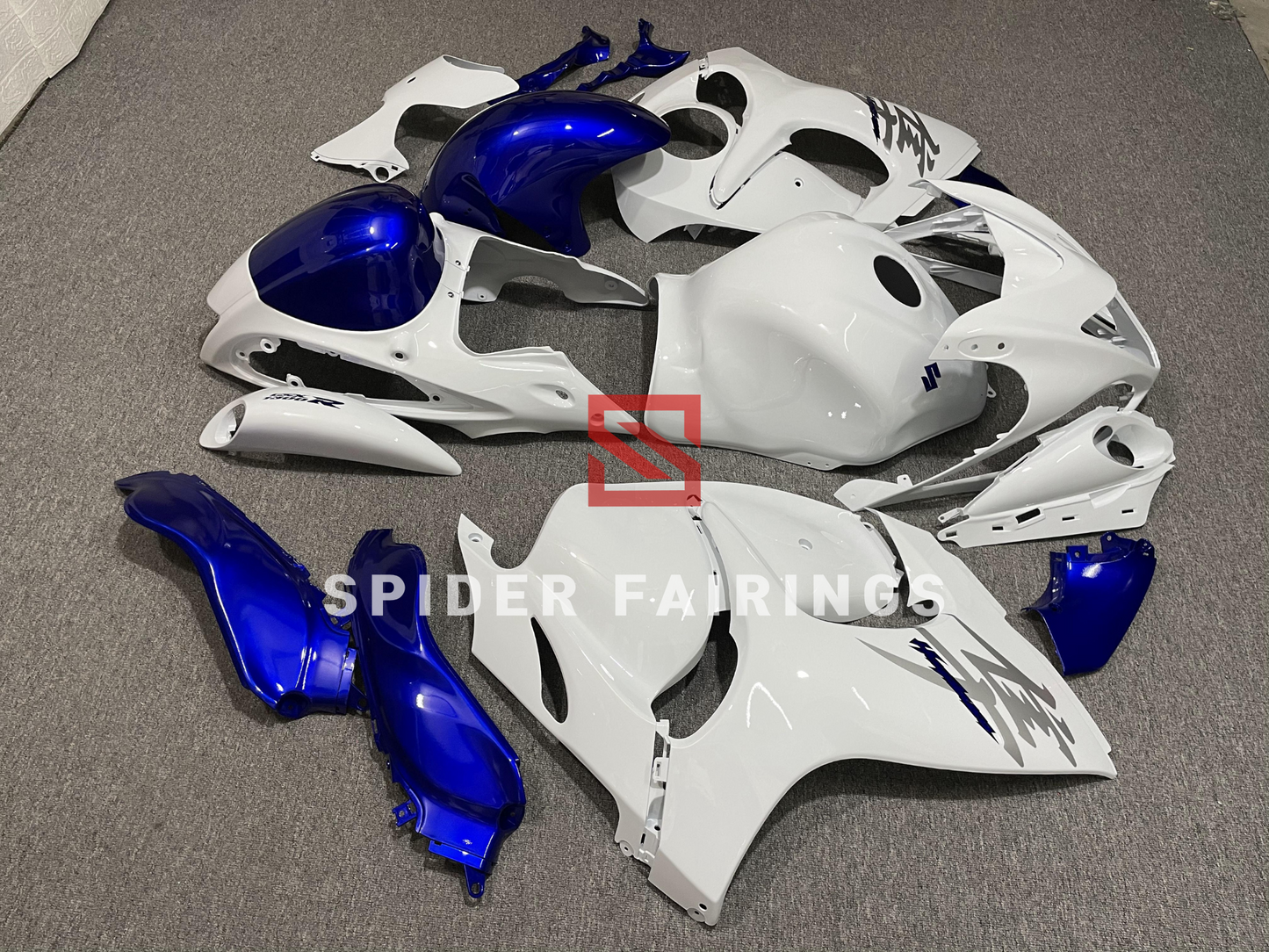 Gloss White and Blue-Suzuki GSXR1300 2008-2018