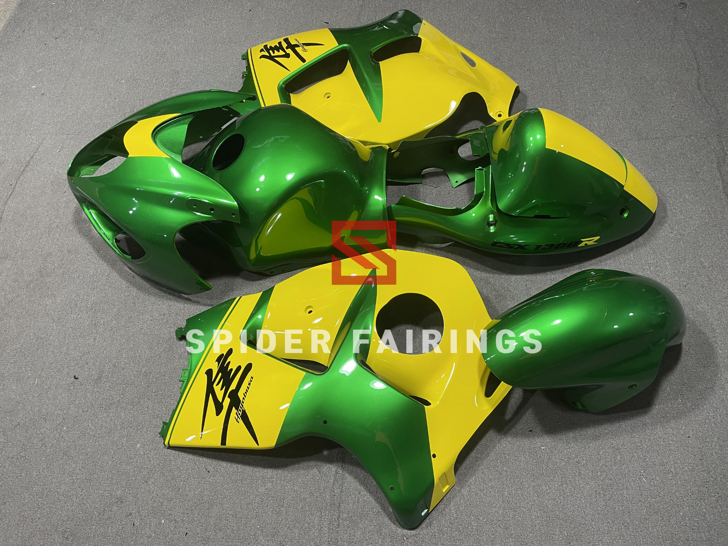 Yellow and Green-Suzuki GSXR1300 1997-2007