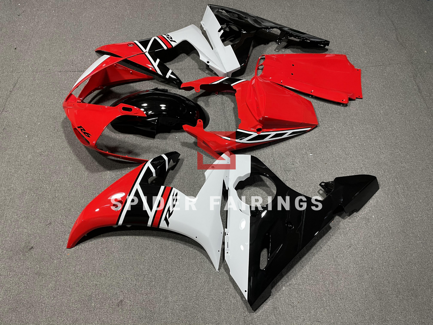 Red,White and Black-Yamaha YZF R6 2003-2004