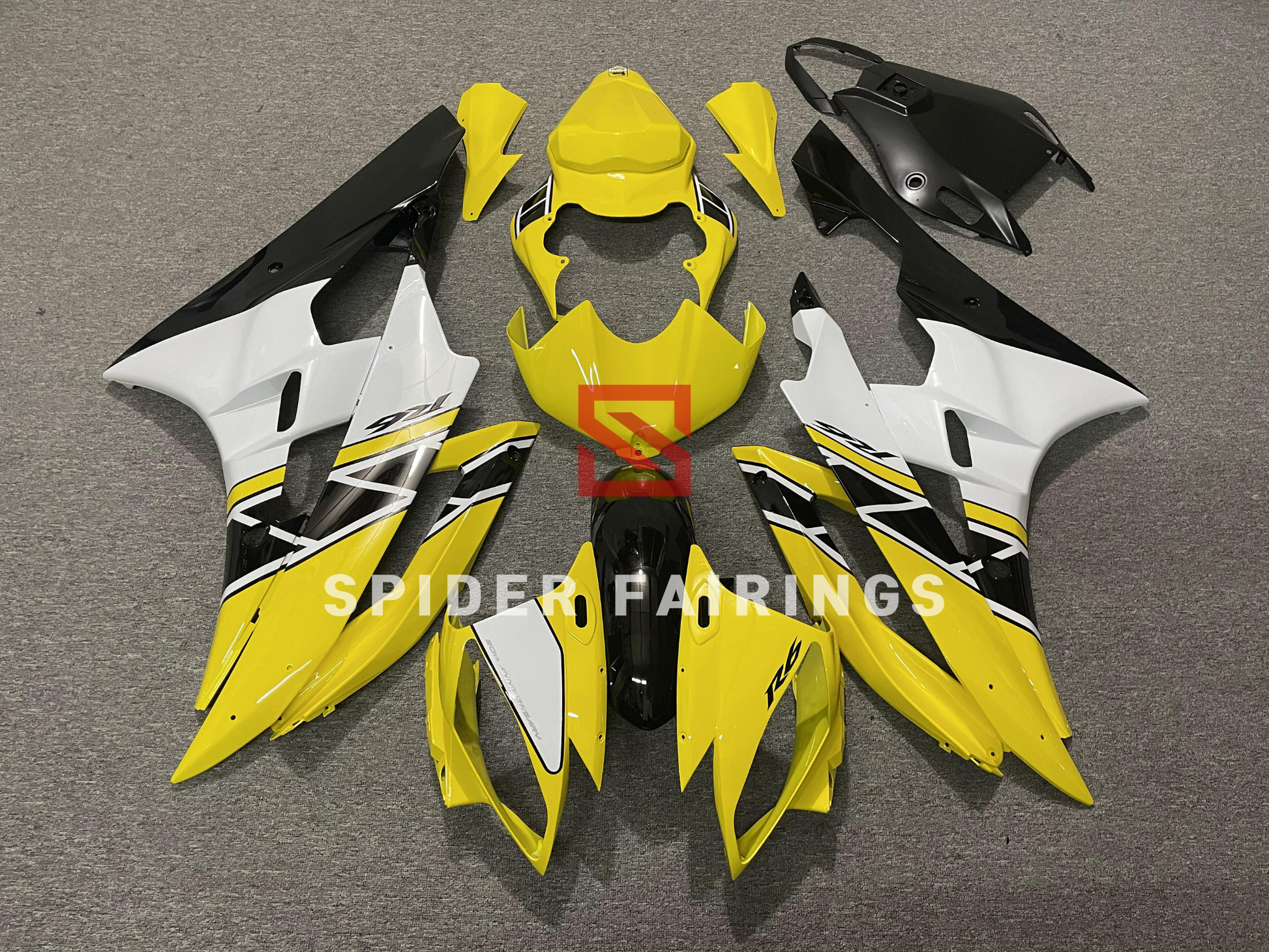 Yellow,White and Black-Yamaha YZF R6 2006-2007