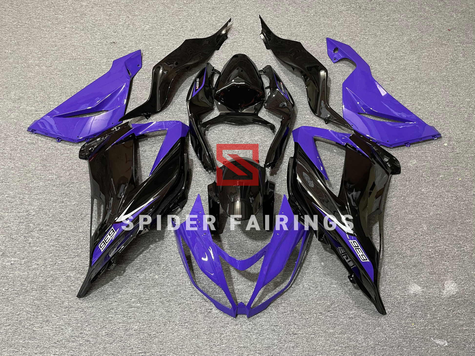 Gloss Purple&Black-Kawasaki ZX-6R/636 2013-2018 – SpiderFairings Gloss Purple&Black-Kawasaki ZX-6R/636 2013-2018 – SpiderFairings