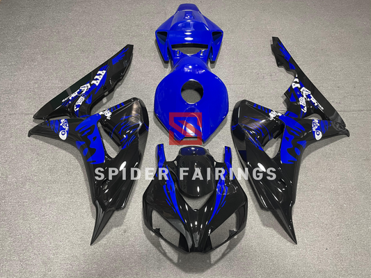 Blue and Black Woman Flower-Honda CBR1000RR 2006-2007