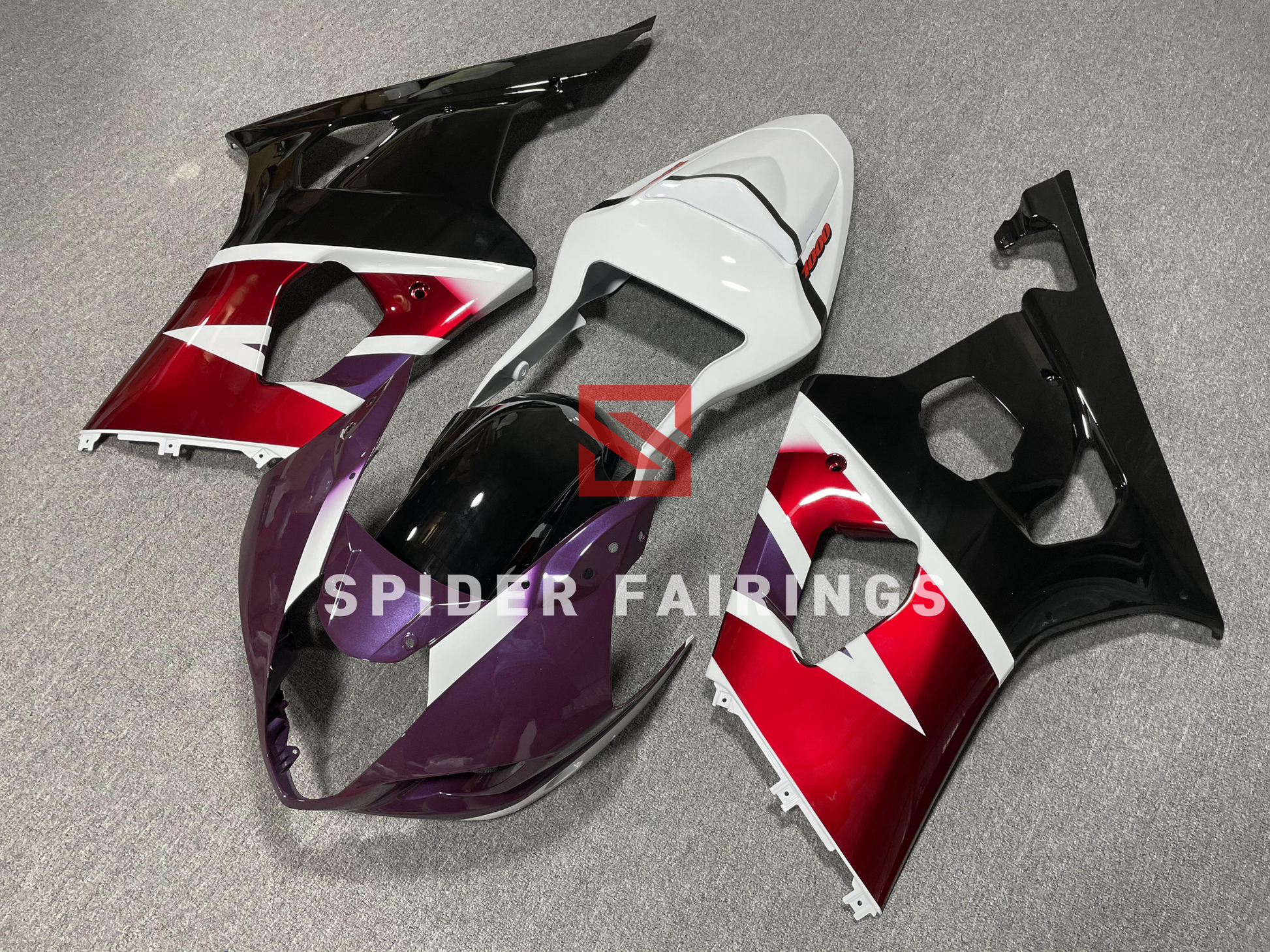 Purple,Red,White and Black-Suzuki GSXR1000 2003-2004