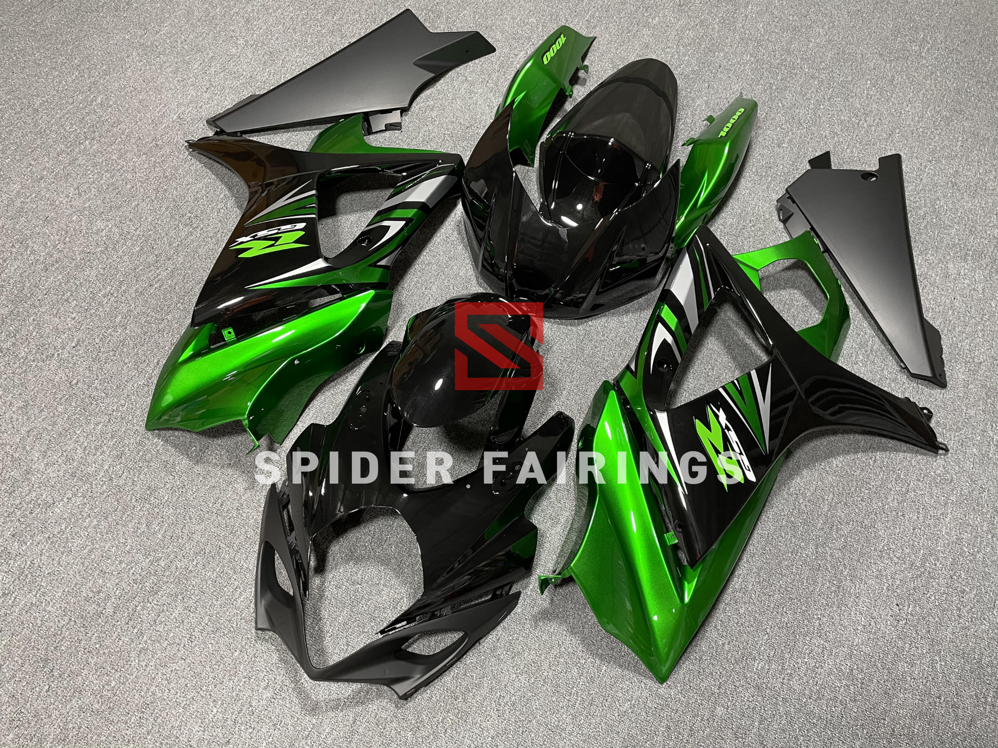 Gloss Green and Black-Suzuki GSXR1000 2007-2008