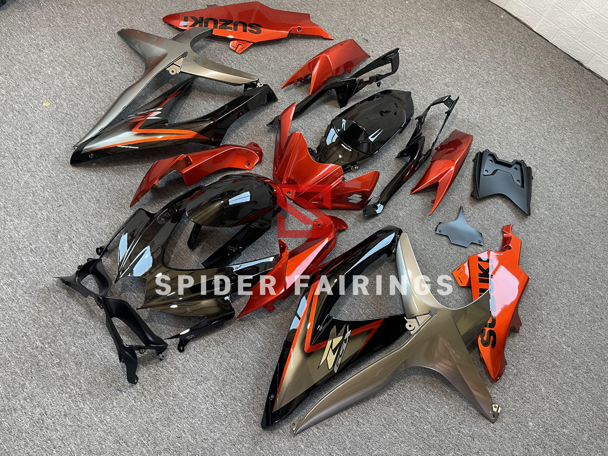 Black,Grey and Orange-Suzuki GSXR600-750 2008-2010