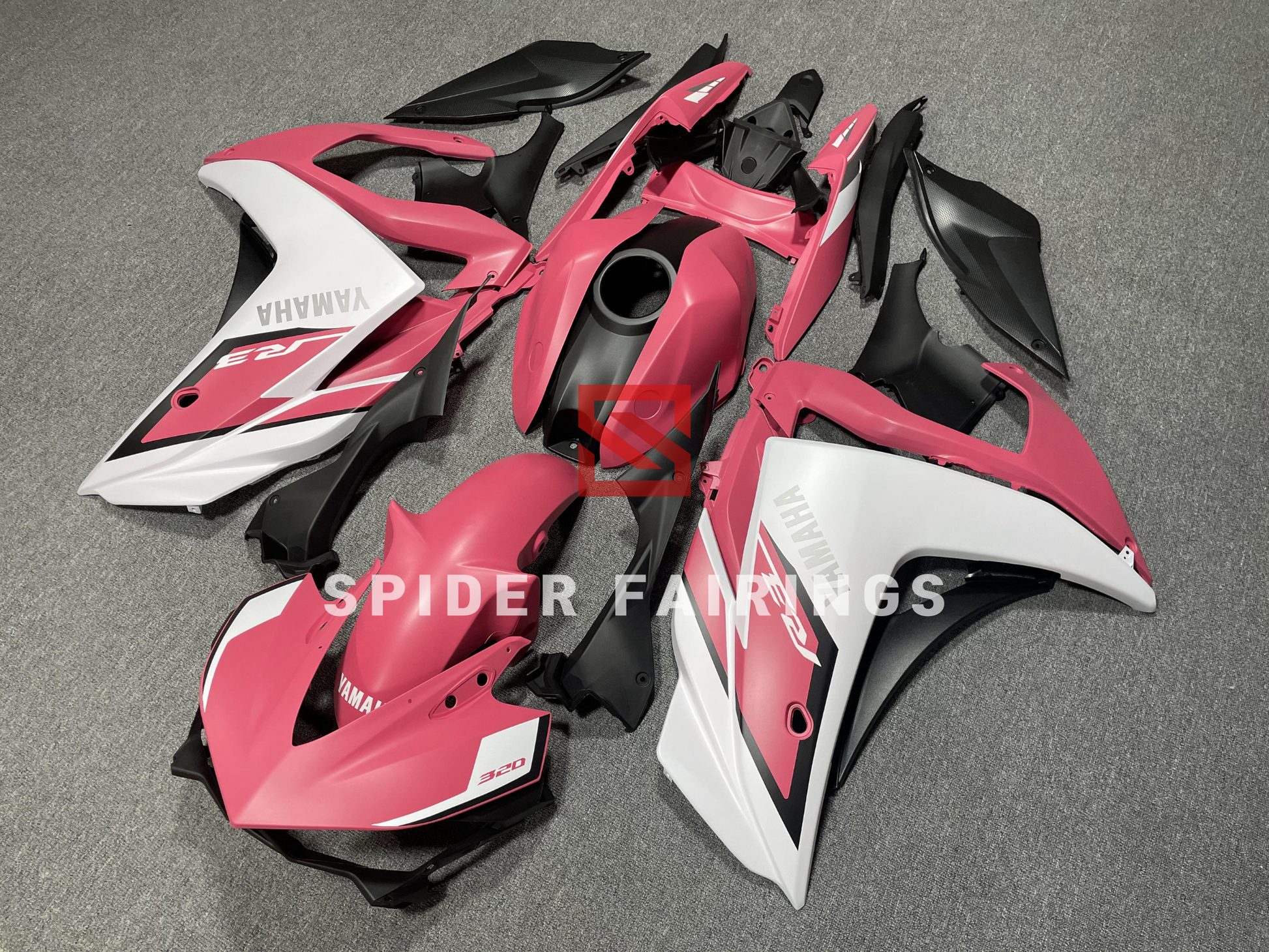 Matte Pink and White-Yamaha Y-R25/R3 2014-2018