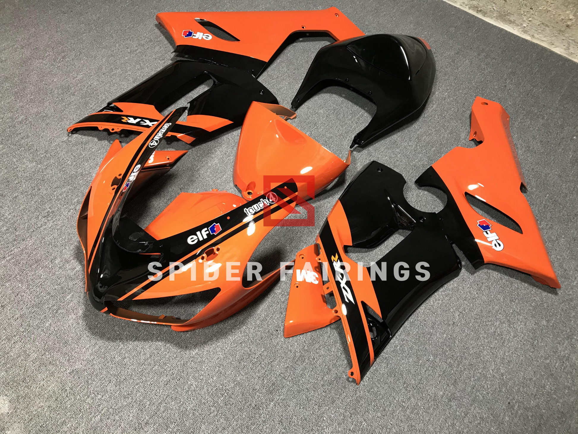 Gloss Orange&Black-Kawasaki ZX-6R 2005-2006