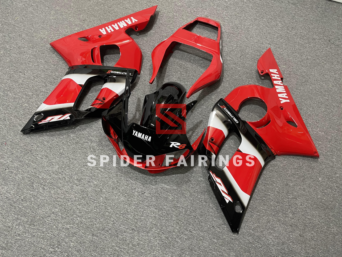 Gloss Red and Black-Yamaha YZF R6 1998-2002