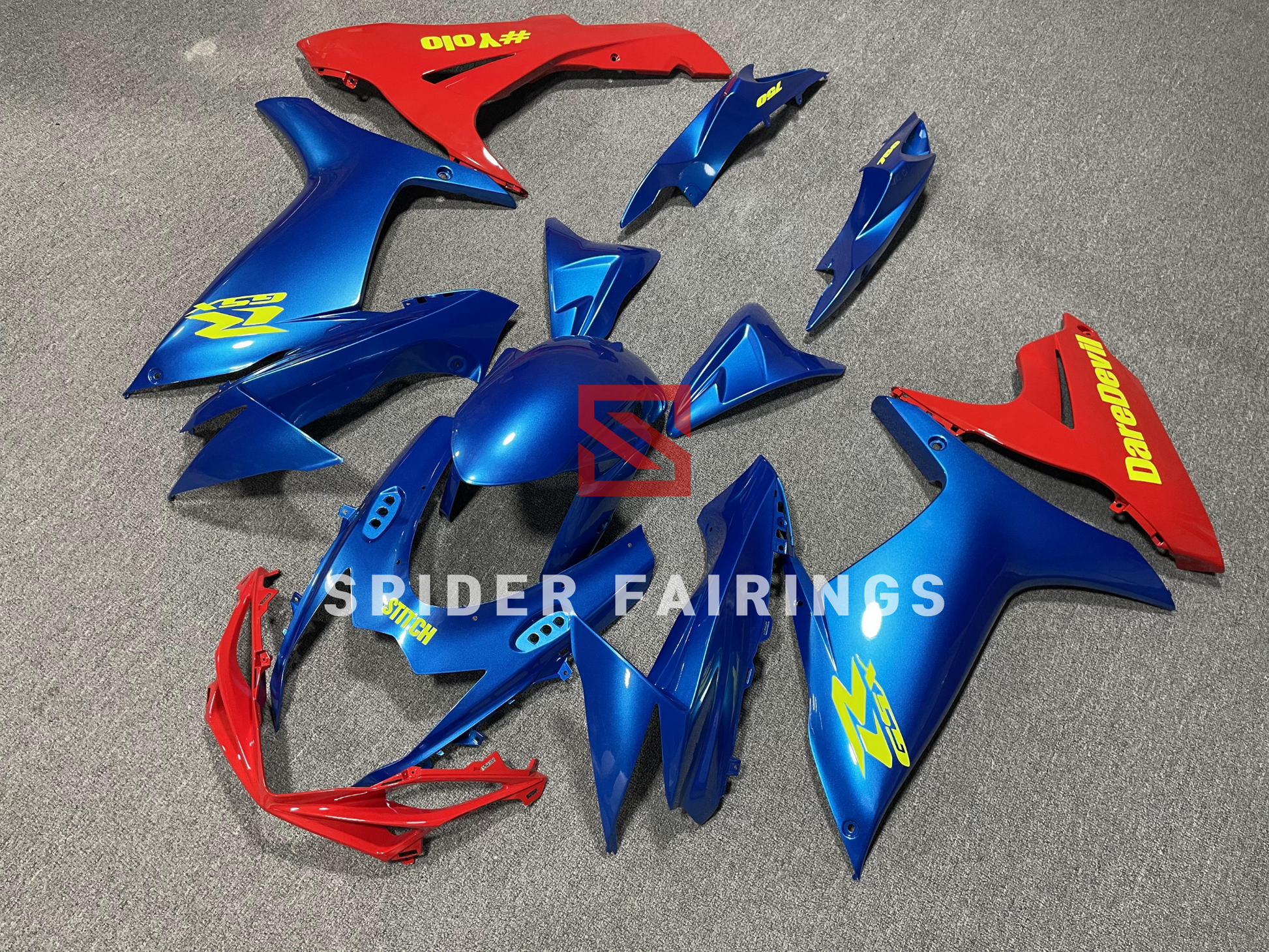 Gloss Blue and Red-Suzuki GSXR600-750 2011-2019