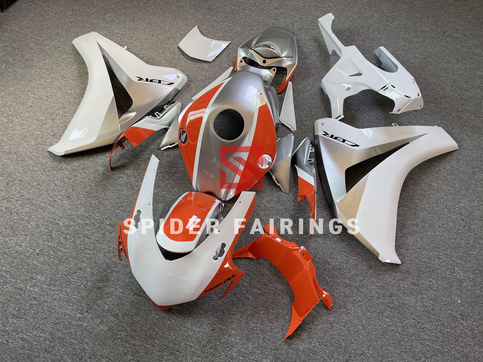 Silver and White &Orange -Honda CBR1000RR 2008-2011