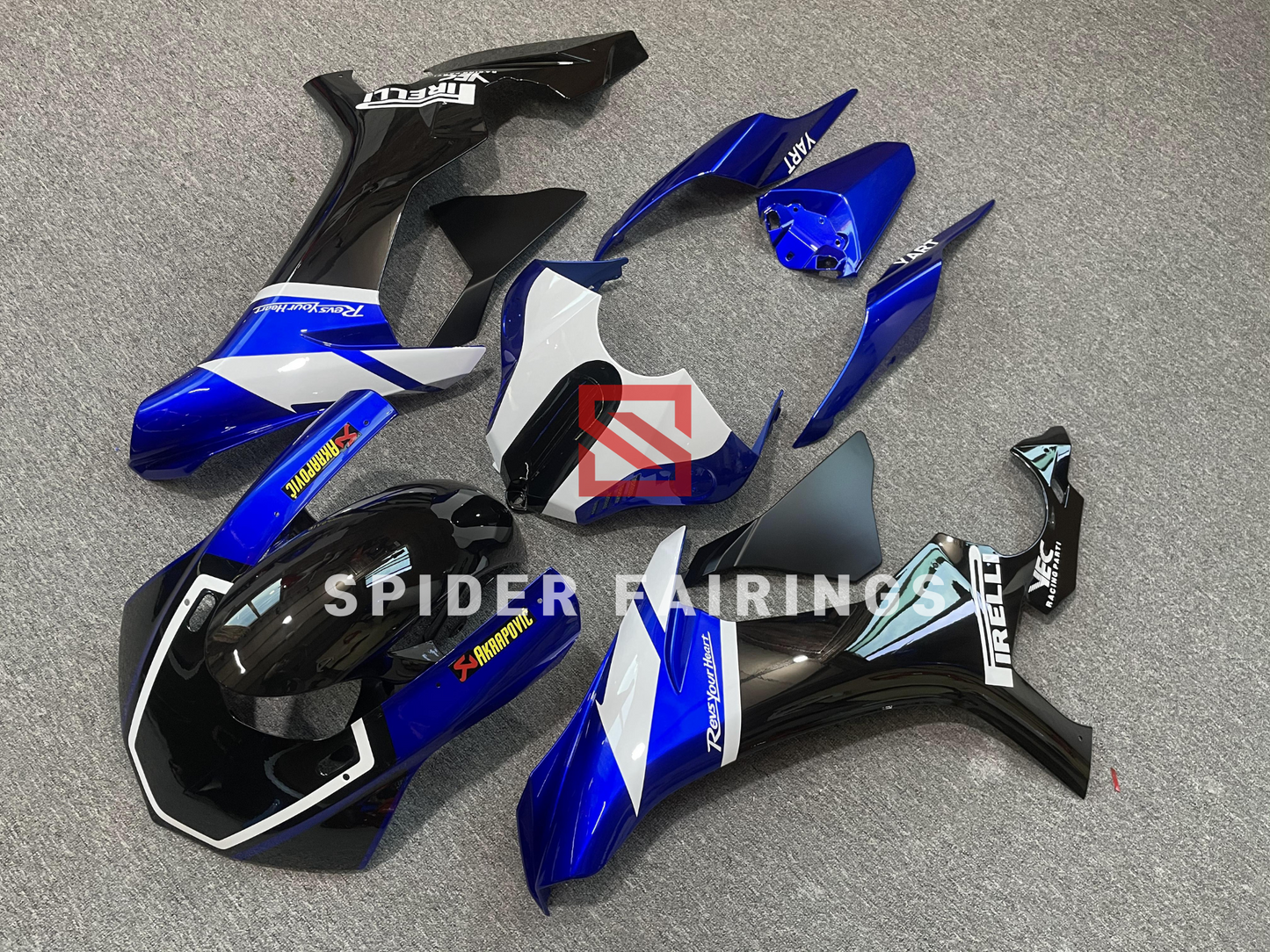 Blue,Black and White-Yamaha YZF R1 2015-2019