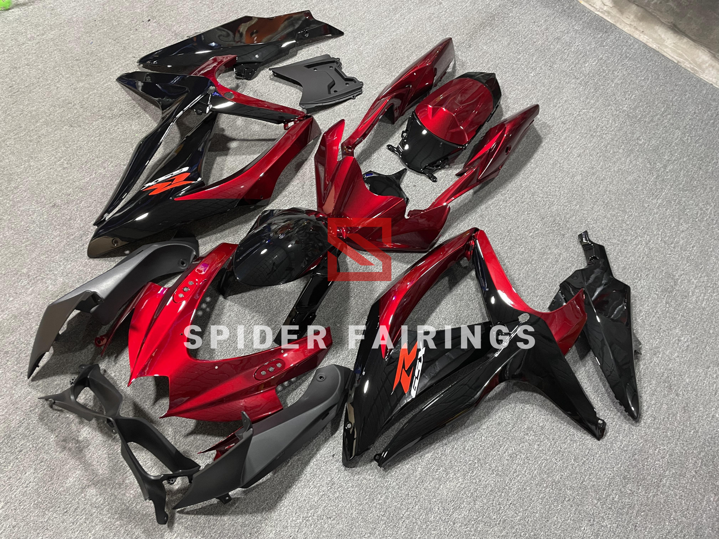 Gloss Red and Black-Suzuki GSXR600-750 2008-2010