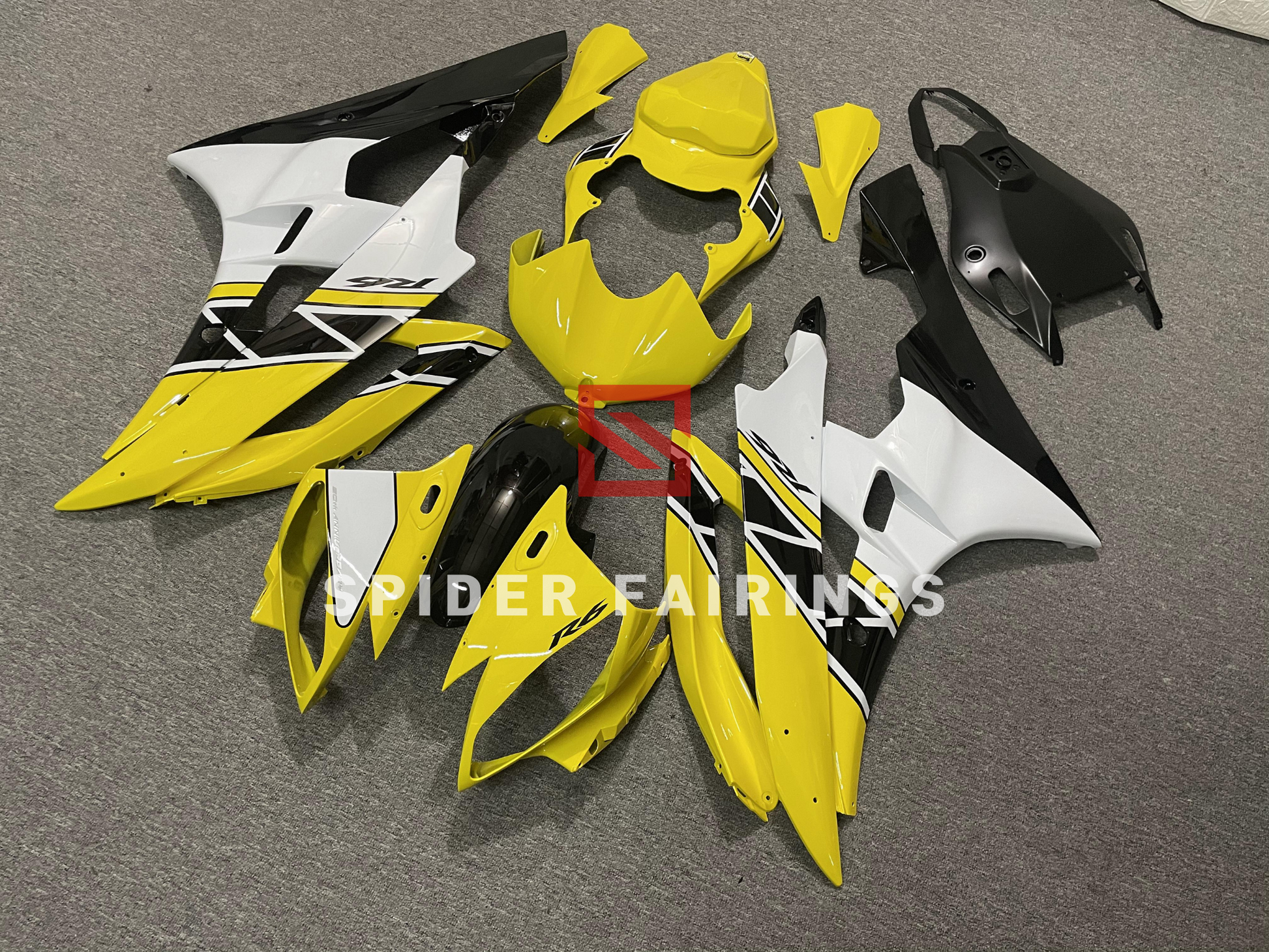 Yellow,White and Black-Yamaha YZF R6 2006-2007