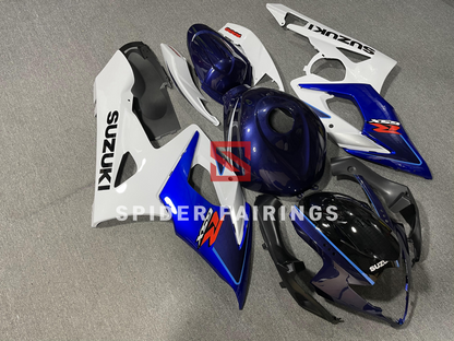 Dark Blue and White-Suzuki GSXR1000 2005-2006