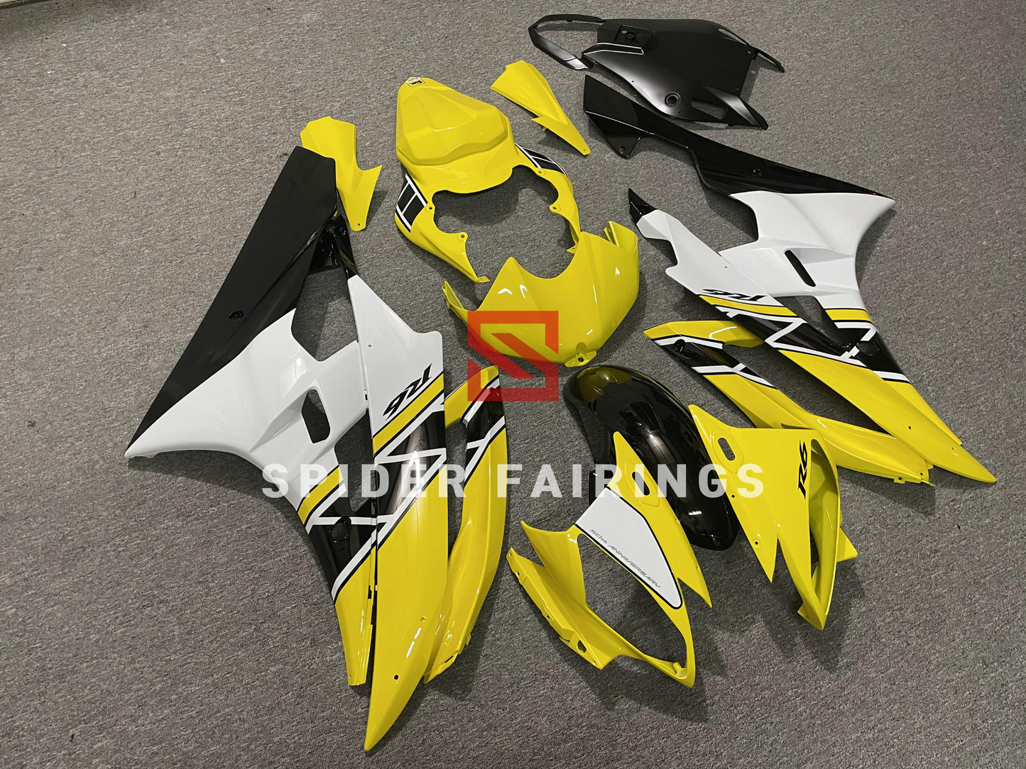 Yellow,White and Black-Yamaha YZF R6 2006-2007