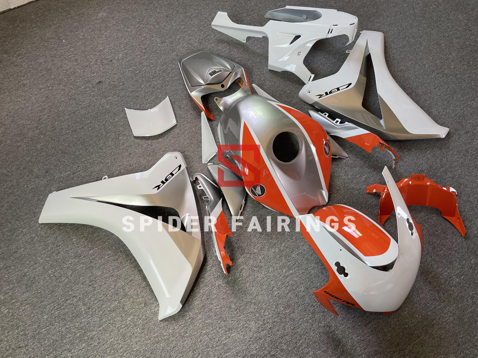 Silver and White &Orange -Honda CBR1000RR 2008-2011