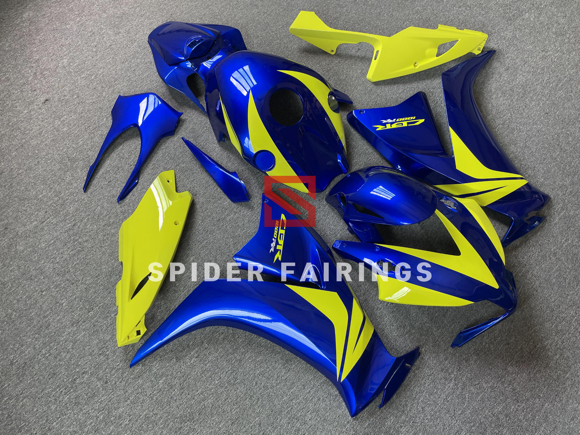 Gloss Blue and Yellow-Honda CBR1000RR 12-16