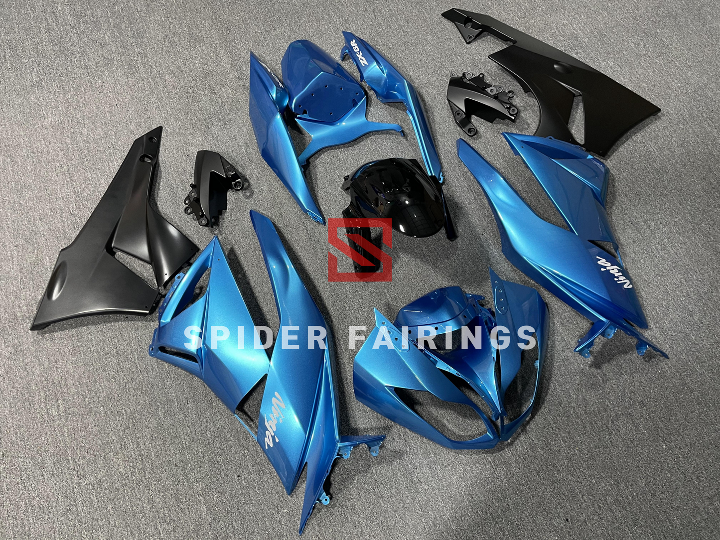 Baby Blue and Black-Kawasaki ZX-6R 2009-2012