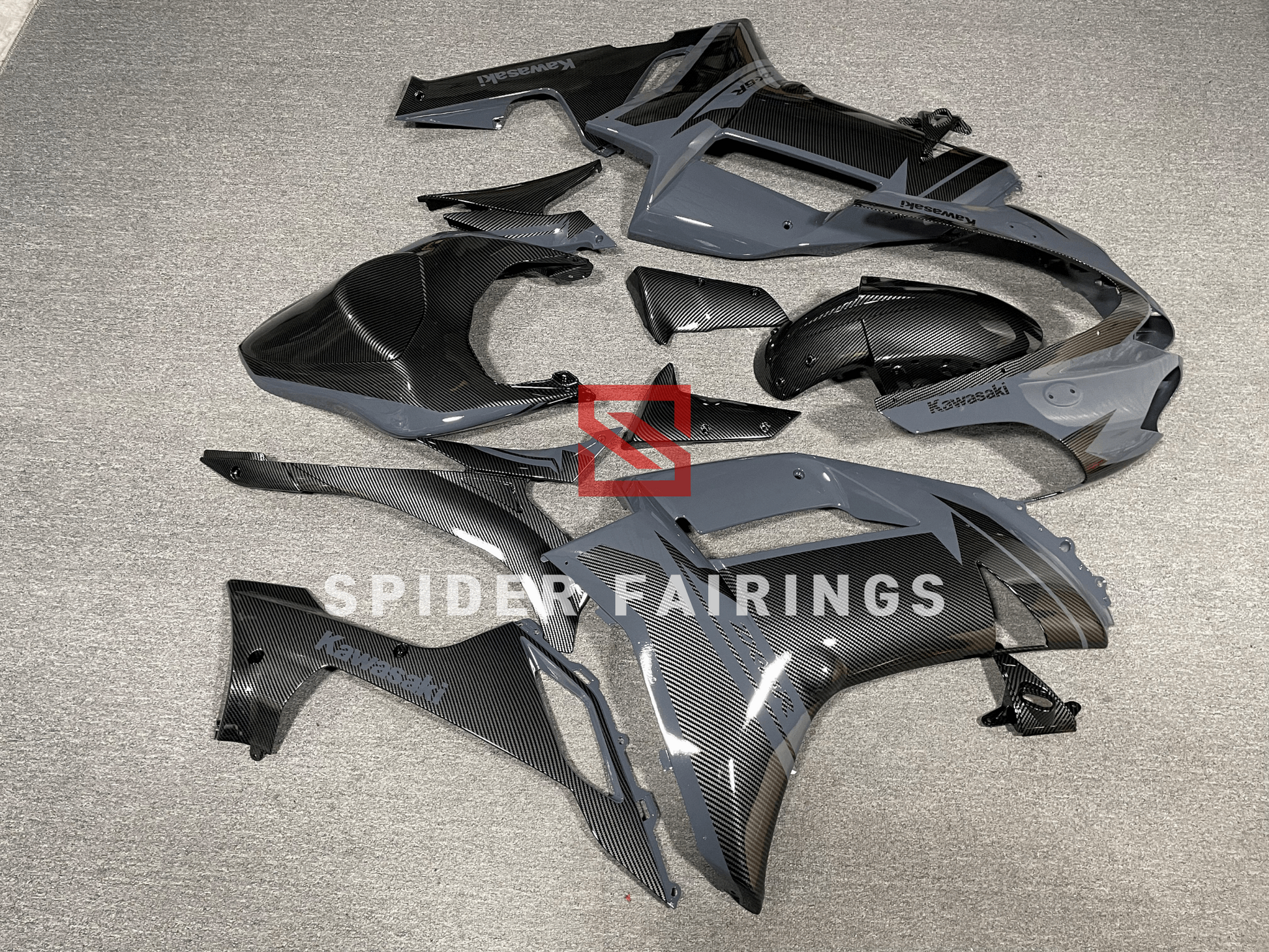 Carbon Fiber Gray-Kawasaki ZX-6R 07-08 - SpiderFairings