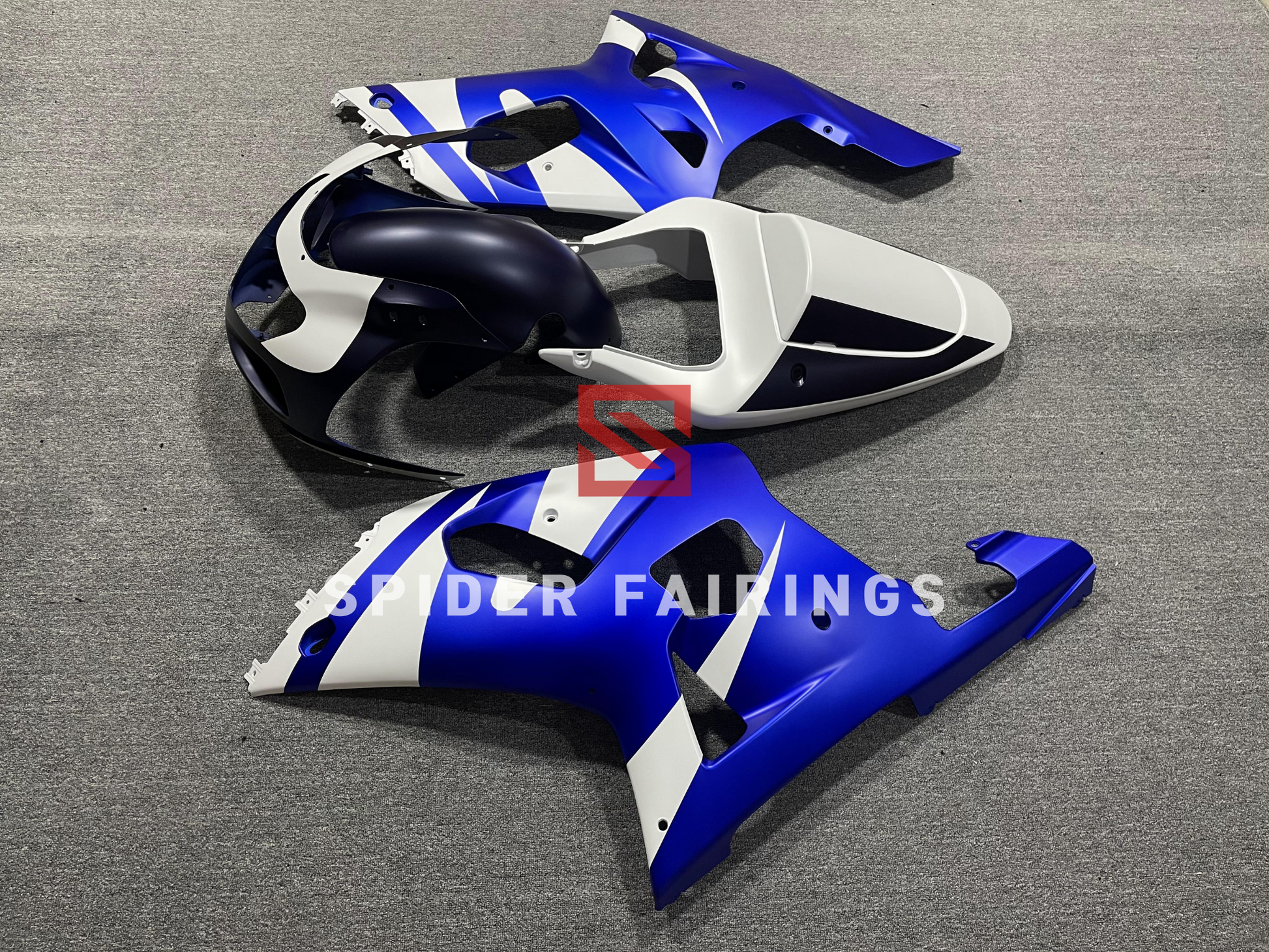 Matte Blue and White-Suzuki GSXR600-750 2001-2003