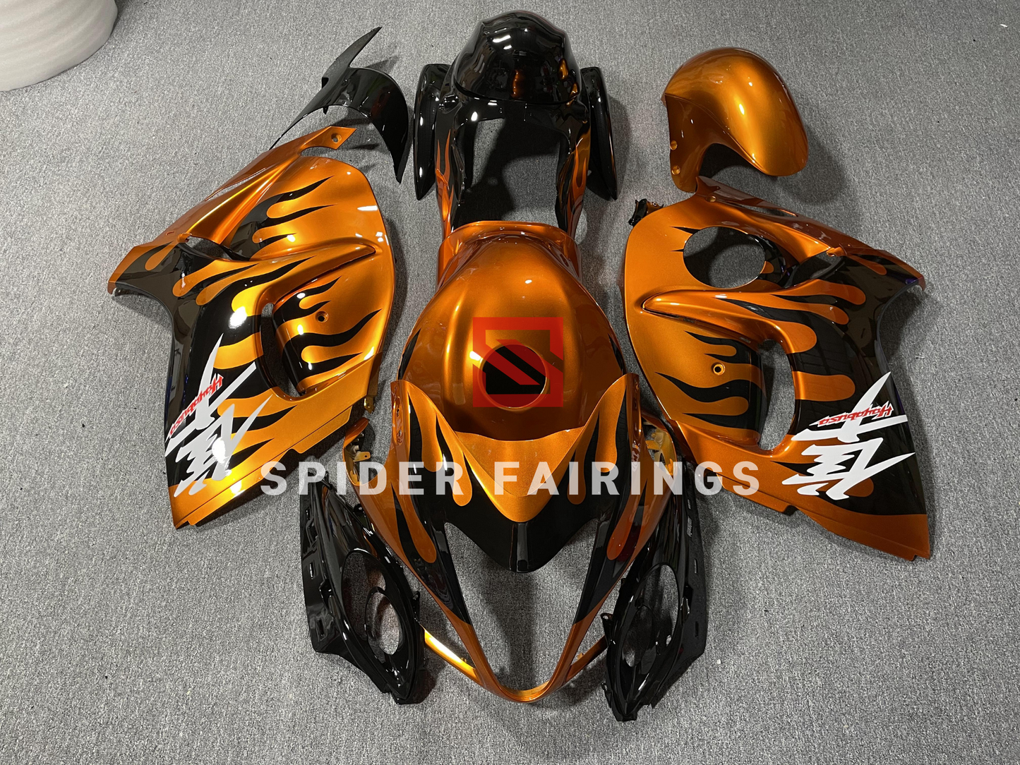 Orange and Black Flame-Suzuki GSXR1300 2008-2018