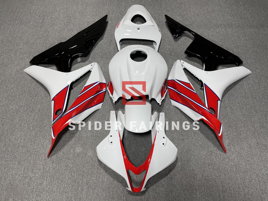 White and Red-Honda CBR600RR 2007-2008