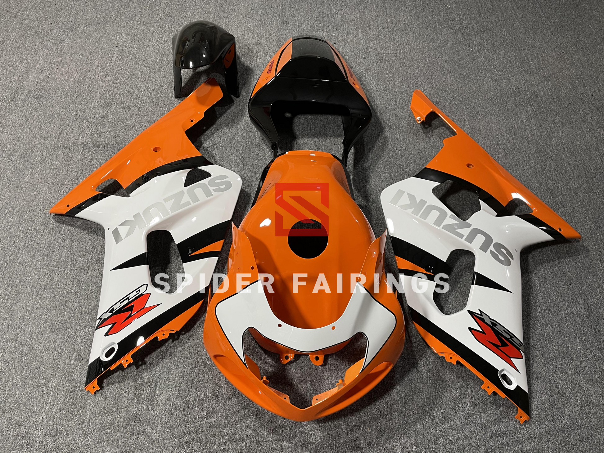 Gloss Orange and White-Suzuki GSXR600-750 2001-2003