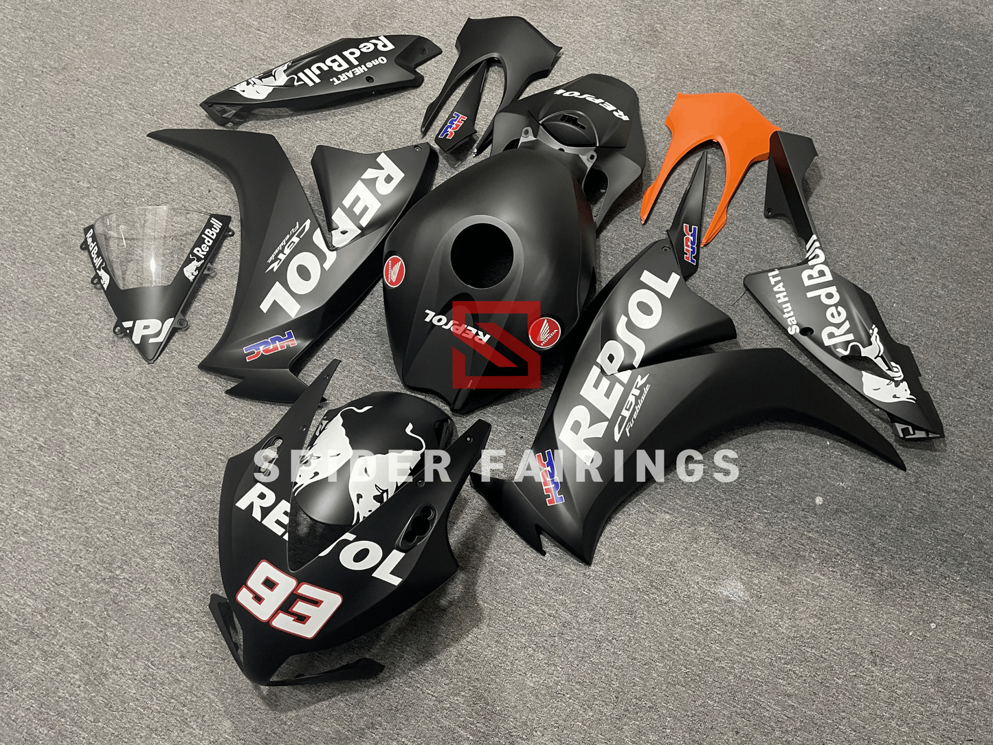 Matte Repsol "93" Black-Honda CBR1000RR 12-16