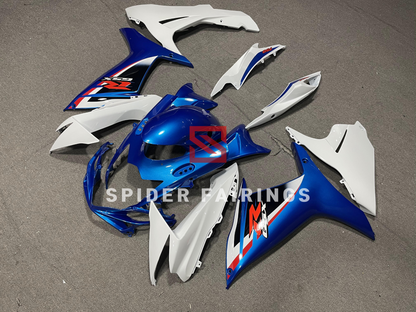 Fairing for White and Blue-Suzuki GSXR600-750 2011-2019