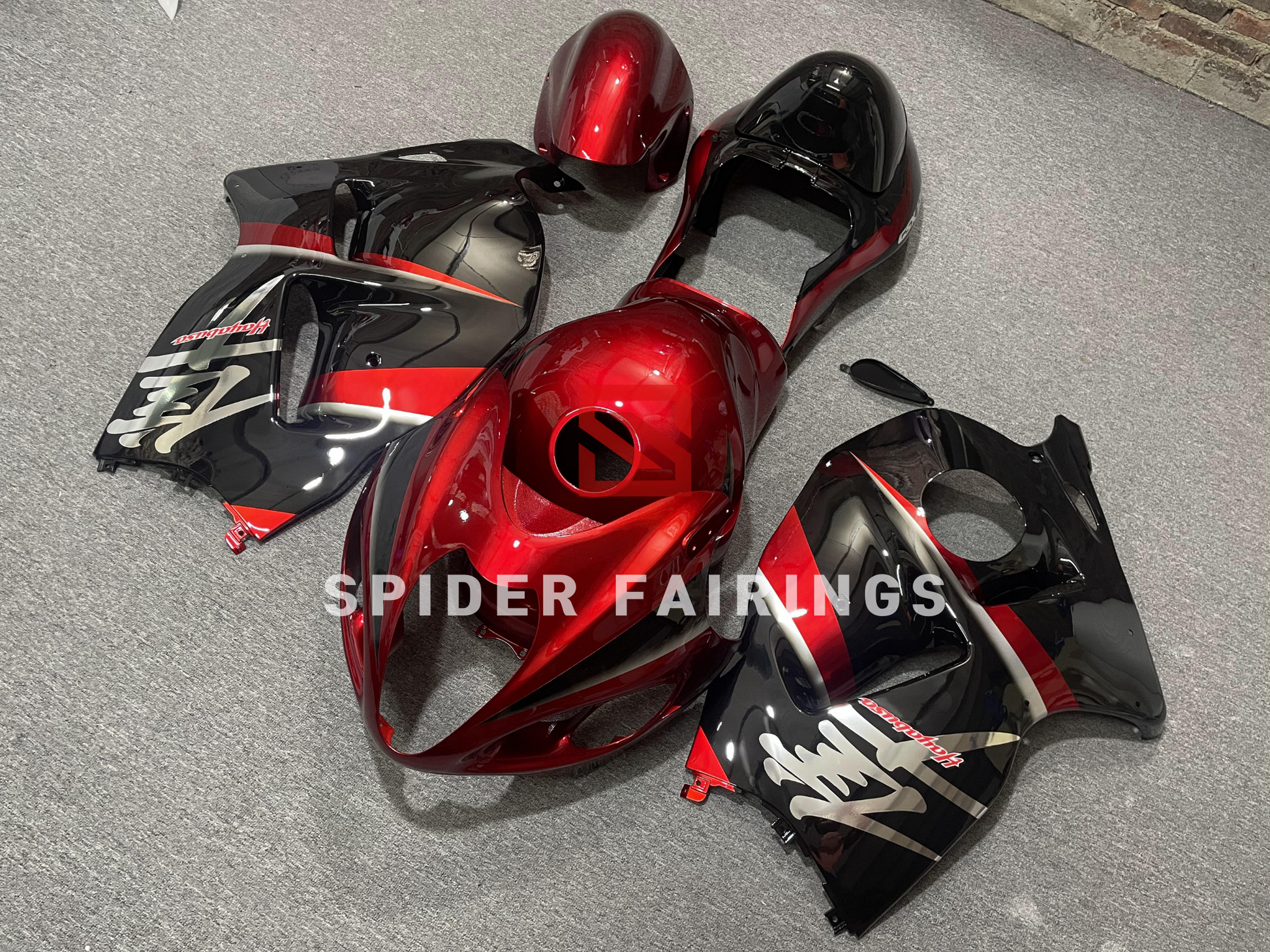 Gloss Black and Red-Suzuki GSXR1300 1997-2007