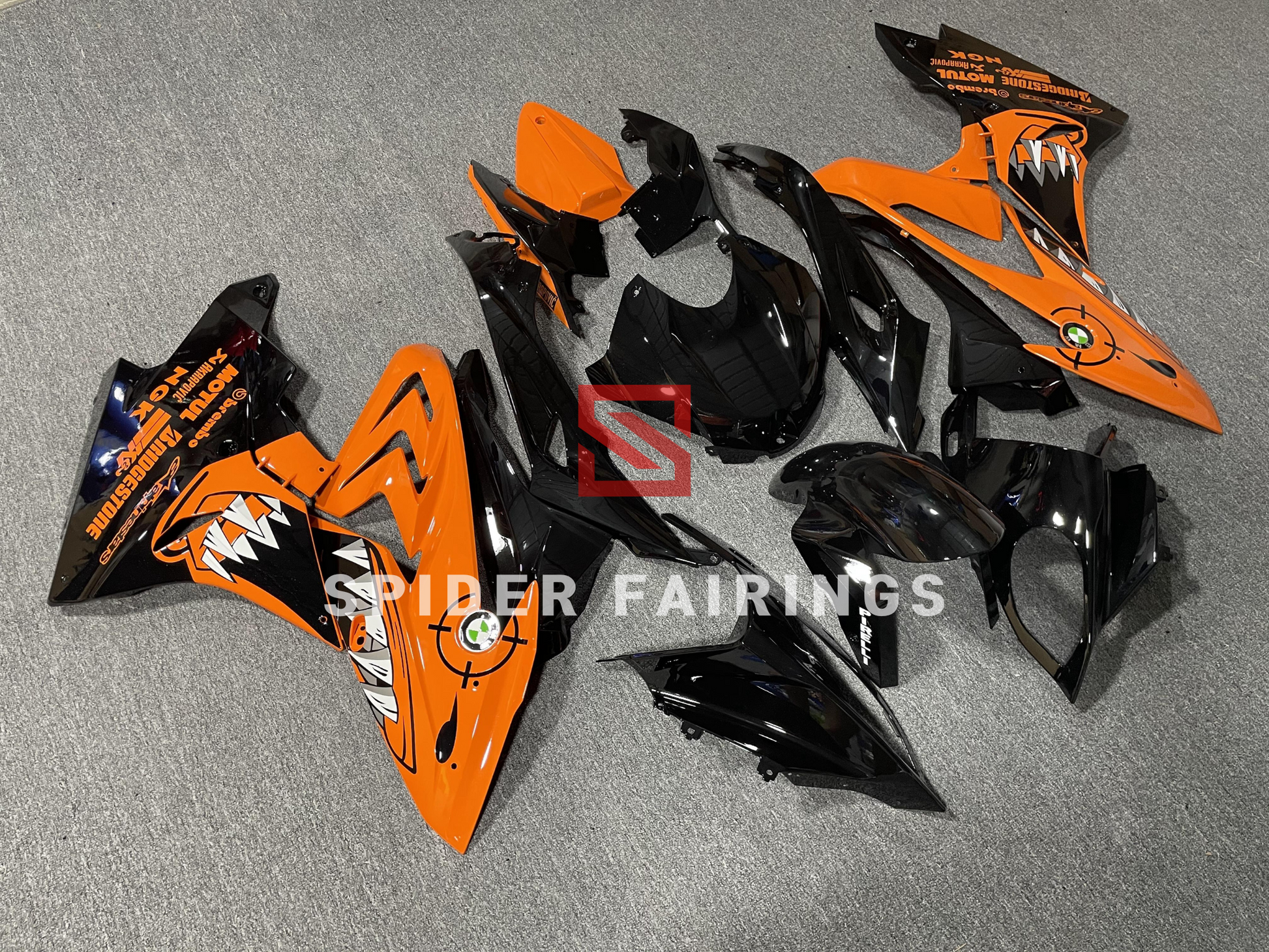 Black and Orange Shark-BMW S1000RR 2017-2018