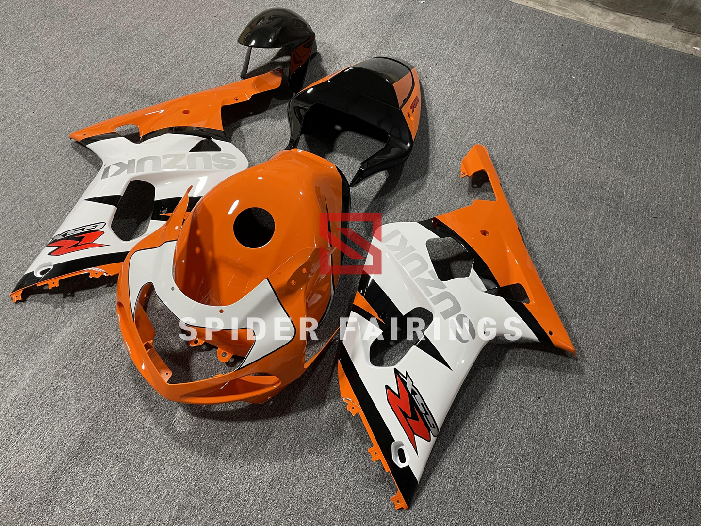 Gloss Orange and White-Suzuki GSXR600-750 2001-2003