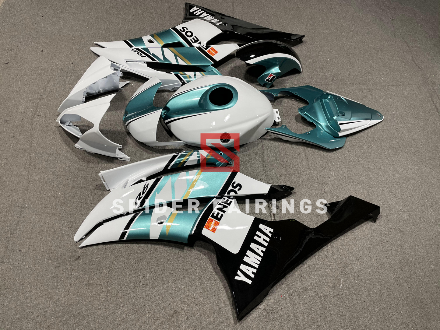 Cyan,White and Black-Yamaha YZF R6 2008-2016