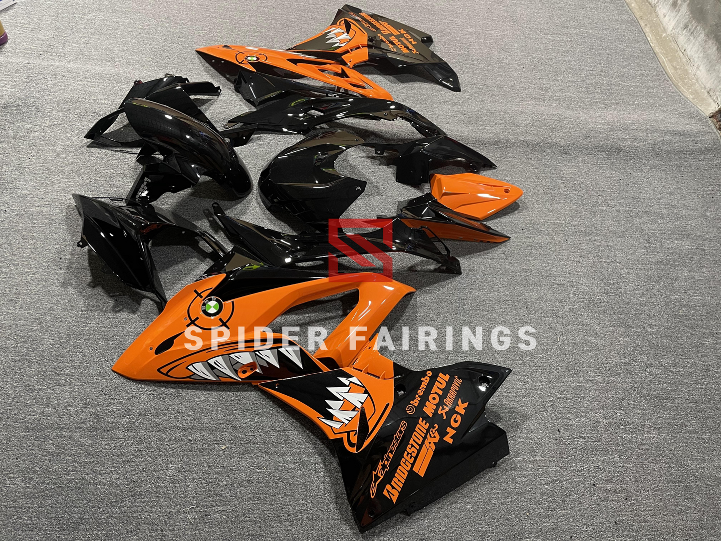 Black and Orange Shark-BMW S1000RR 2017-2018