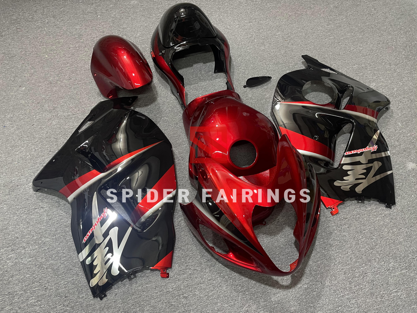 Gloss Black and Red-Suzuki GSXR1300 1997-2007