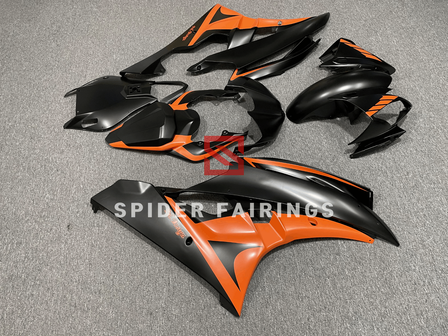 Flat Black&Orange-Yamaha YZF R6 06-07