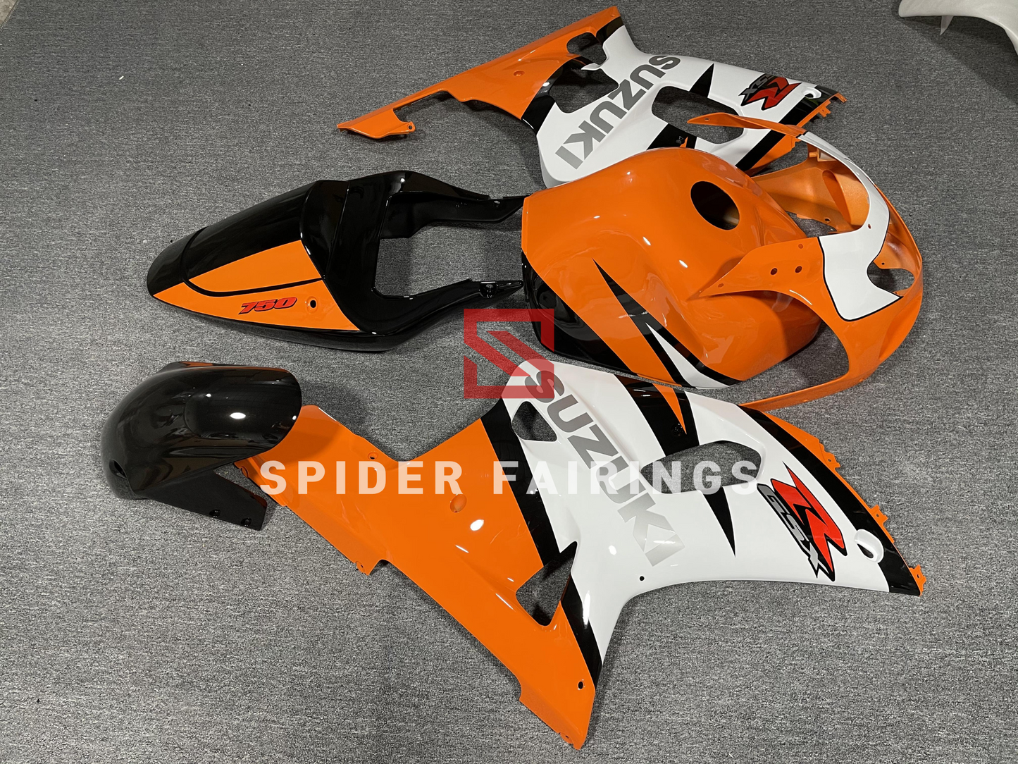 Gloss Orange and White-Suzuki GSXR600-750 2001-2003