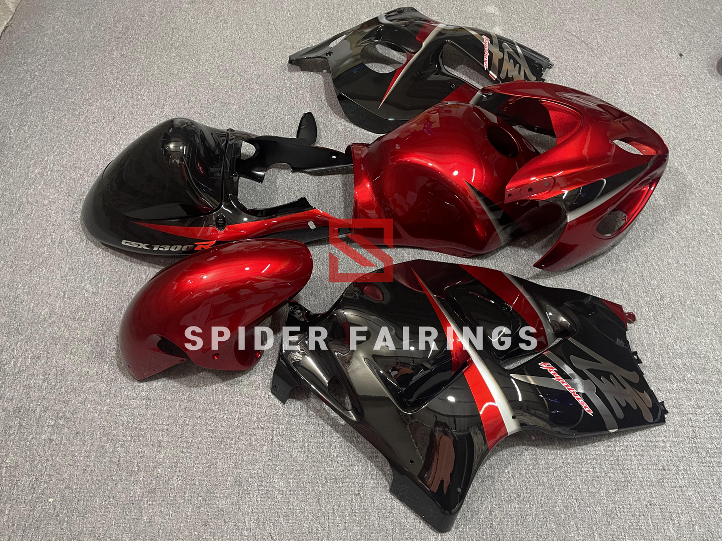 Gloss Black and Red-Suzuki GSXR1300 1997-2007