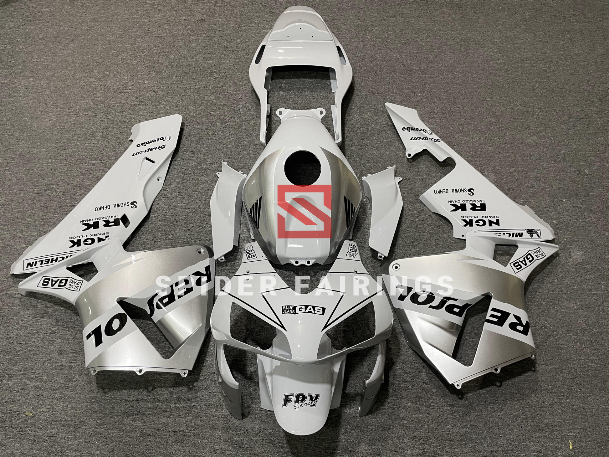 White and Silver Repsol-Honda CBR600RR 2003-2004